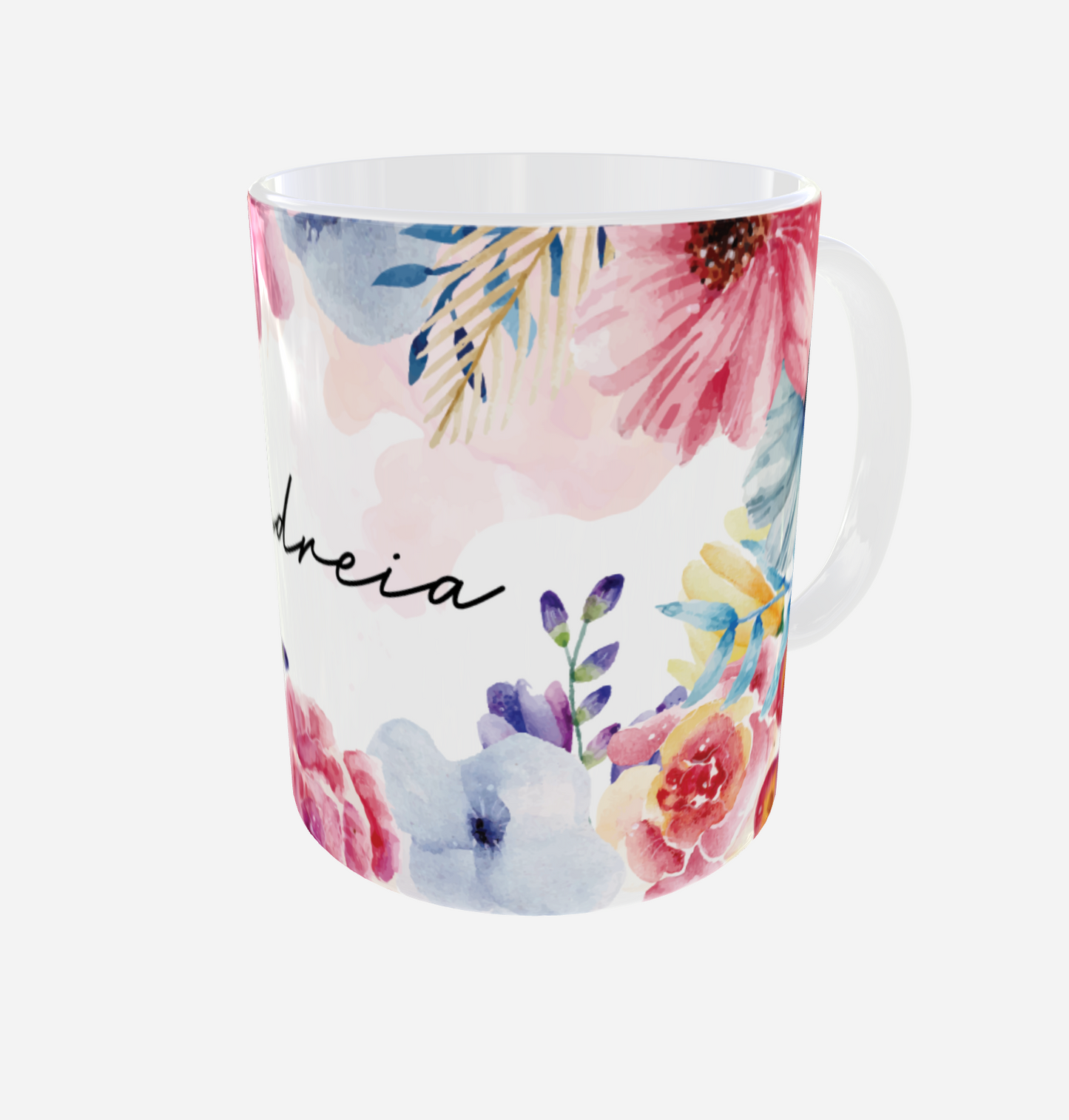 Taza Floral Personalizable